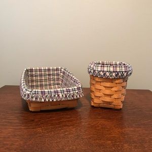 Longaberger Note Pal and Pen pal basket Set